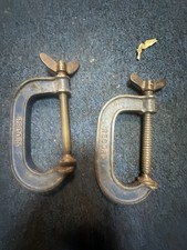 2x Record No. 4 G Cramps C Clamps Carpenters Workshop Tool 4"