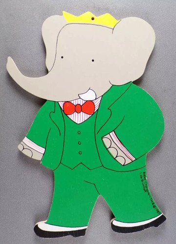 Babar silhouette wood - -,