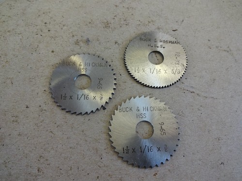 Slitting saw blade - , horizontal