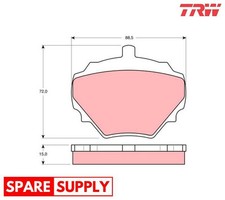 BRAKE PAD SET, DISC BRAKE FOR
