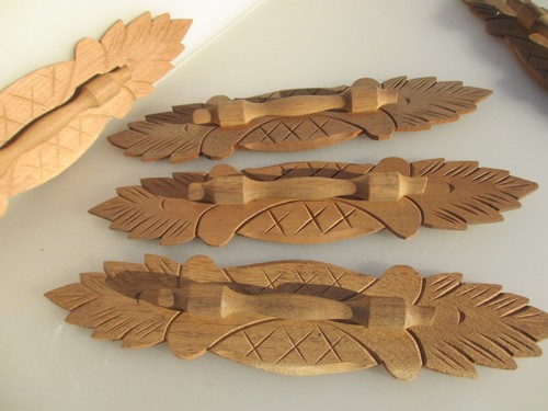 Carved wooden drawer - wooden, pull