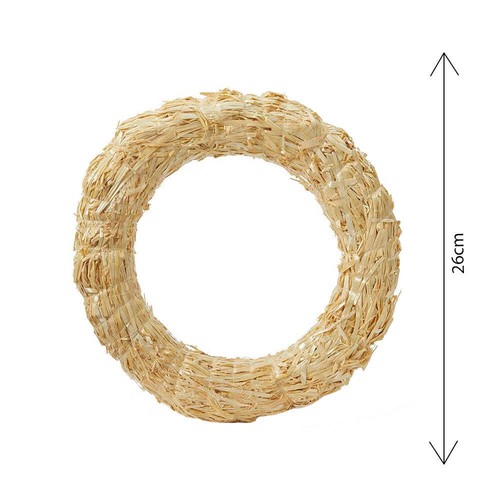 Festive straw wreath - festive,