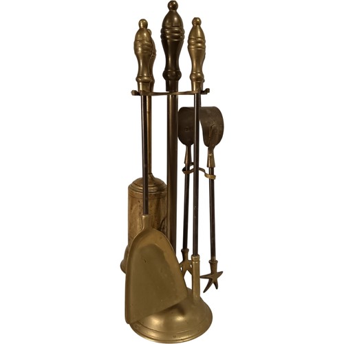 Vintage brass fireplace tool - brass,