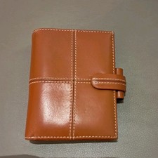 Vintage Filofax mini cross italian leather light tan