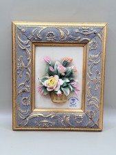 Capodimonte floral wall plaque - capodimonte,