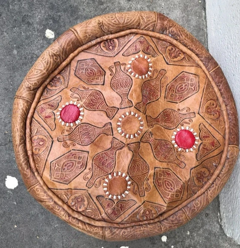 Leather moroccan ornamentated - ,
