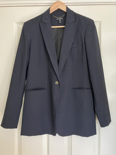 Baukjen navy blue pinstripe