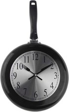 Wall Clock, 10 inch Metal Frying Pan Kitchen Wall Clock Home Decor - Kitchen Th