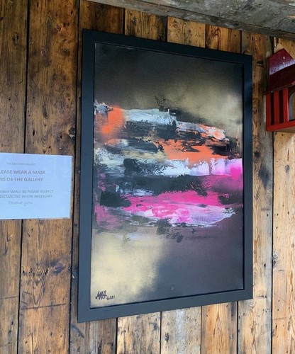 Abstract acrylic painting