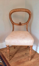 Vintage  Antique Victorian Balloon back  bedroom  Boudoir chair Upholstered Seat