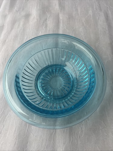 Vintage heavy glass dish - dish,