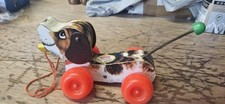Fisher price Little Snoopy. Dog Pull along - Toy Vingage 1965 #693 7.5 in