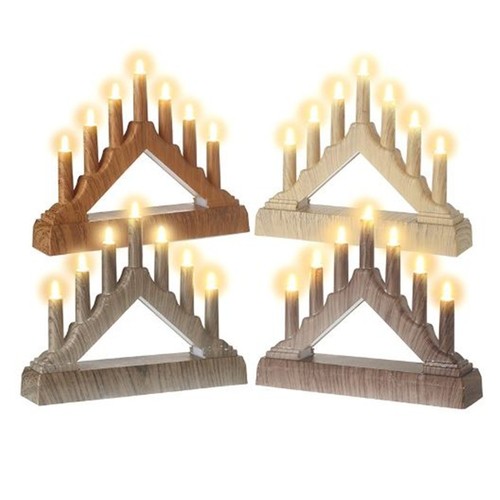 Rustic wooden candelabra - rustic,