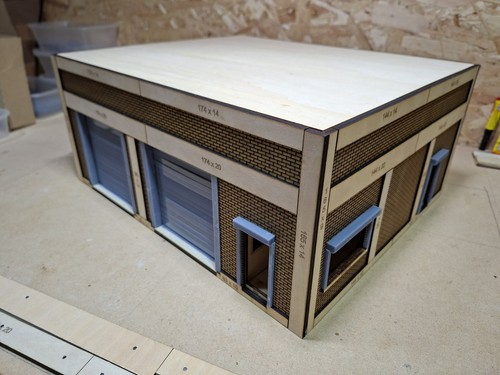 Laser cut diorama building - cut,