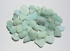 Joblot of Aqua Blue Sea Glass Nuggets from Northumberland for Crafts Beach Decor