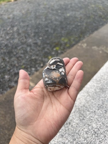 Grey flint stone - (59mm), –