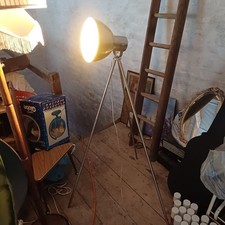 Brushed Nickel effect Tripod Floor Lamp