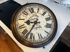 Large 22” Synchronome Station Factory Wall Clock Serial No.101 Smiths Gents Etc