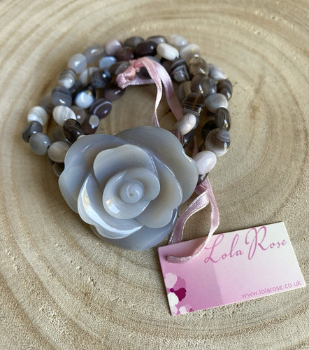 Lola rose botswana agate - rose,