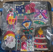 Lot Of 7 Mexican Tin Folk Art