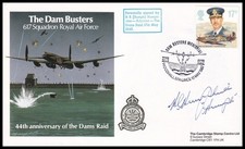 Dams Raid Adjudant HUMPH HUMPHRIES Signed DAMBUSTERS Anniversary Cover