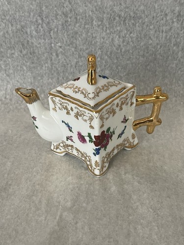 Vintage enamel mini teapot - vintage,