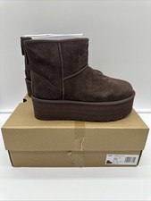Womens Ugg Classic Mini Platform Boots Brown Size 5