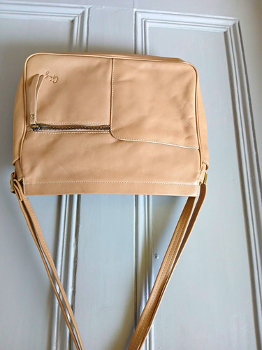 Gigi beige leather - leather, shoulder