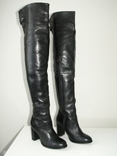 TOPSHOP 'bell' over the knee thigh high leather boots uk 3 eu 36 us 5.5 ref33