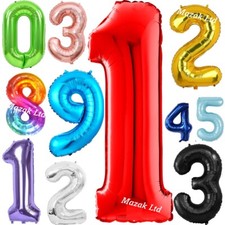 40" 32" Number Balloons Foil Birthday Party Large Giant Helium Air Decoration
