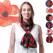 Poppy Scarf & Holder Set For