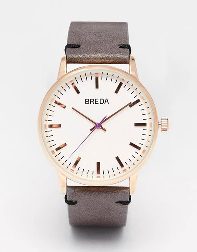 Breda brown leather strap - ,