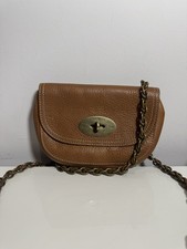Mulberry Mini Lily Crossbody Bag Oak Brown Leather with Dust Bag and Box