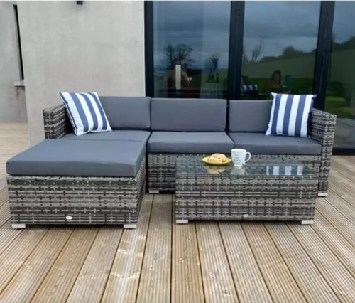 Corner rattan garden - garden, furniture