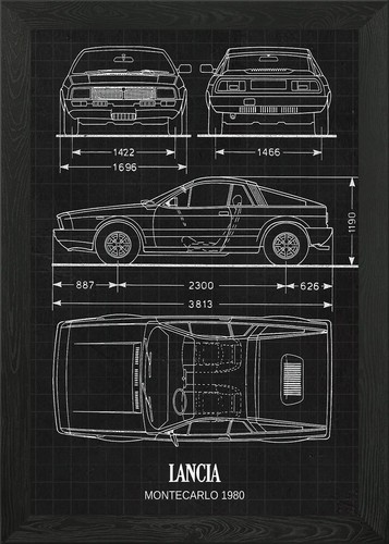 Lancia montecarlo 1980 framed - montecarlo,