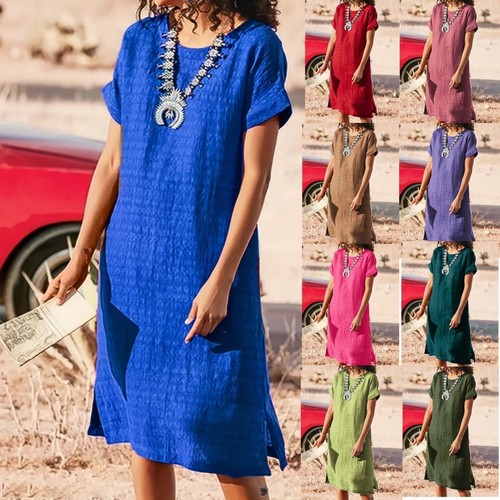 Ladies loose fit midi - loose, dress
