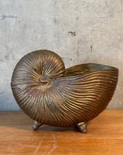 Vintage Brass Nautilus Shell