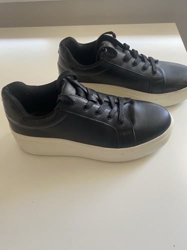 Womens black wedge trainers - tu,