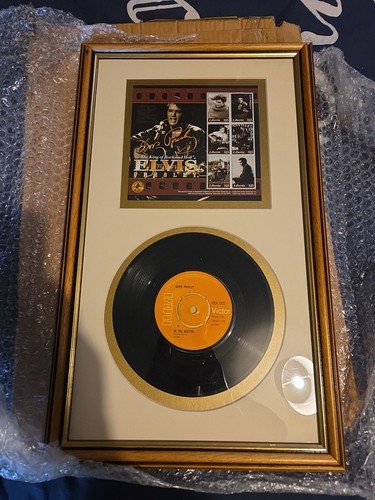 Elvis presley stamp and record - presley,