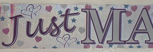 Just married holographic foil - holographic,