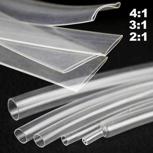 Heat shrink tubing clear - heat, 2:1