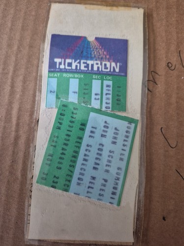 Ticketron ticket stub for john - ticket,