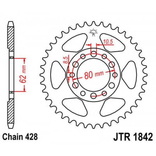 Jtr rear drive sprocket - rear,