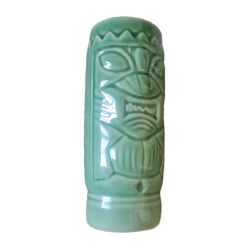 Vintage green ceramic tiki mug - vintage,