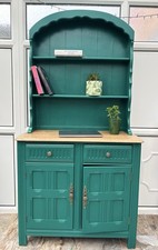 Solid Pine Hand-Painted Dresser Dark Green