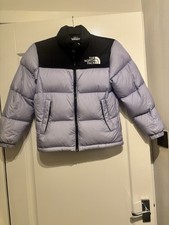 North Face Nuptse Lavender and Black Puffer Jacket V Good Condition Youth Size M