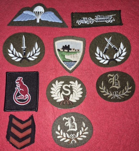 Mixed military cloth badges - cloth,