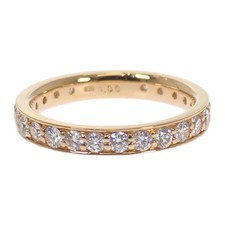 Designer Jewelry Full Eternity Ring 18K Yellow Gold Diamonds US 5.5 Women's ISY