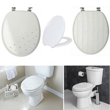 White Toilet Seat Wooden MDF