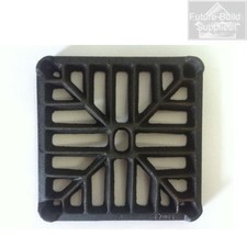 Square Dish Round Cast Iron Gully Grid Grate Heavy Duty Drain Cover Black Finish